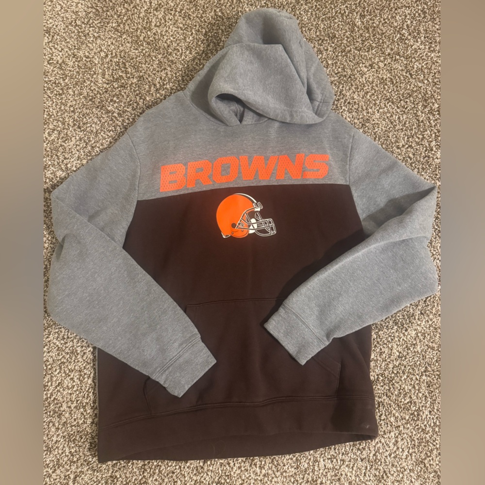 Team Apparel Browns Hoodie - Gray and Brown